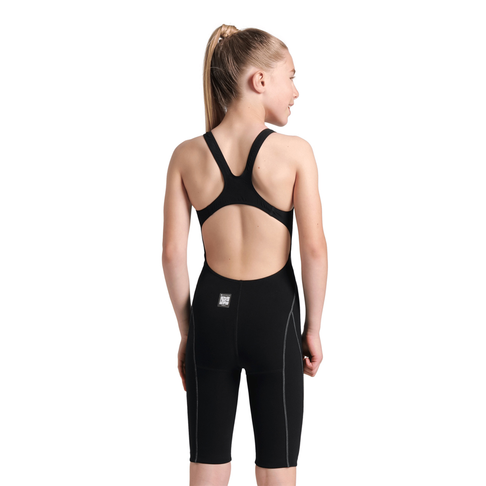 Girls' Powerskin Impulso Kneeskin Black Teal Girls' Powerskin Impulso Kneeskin Black Teal