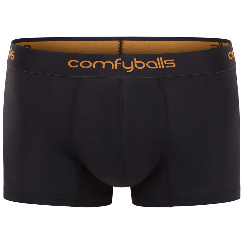 Cotton Regular Charcoal Orange Boxer Front