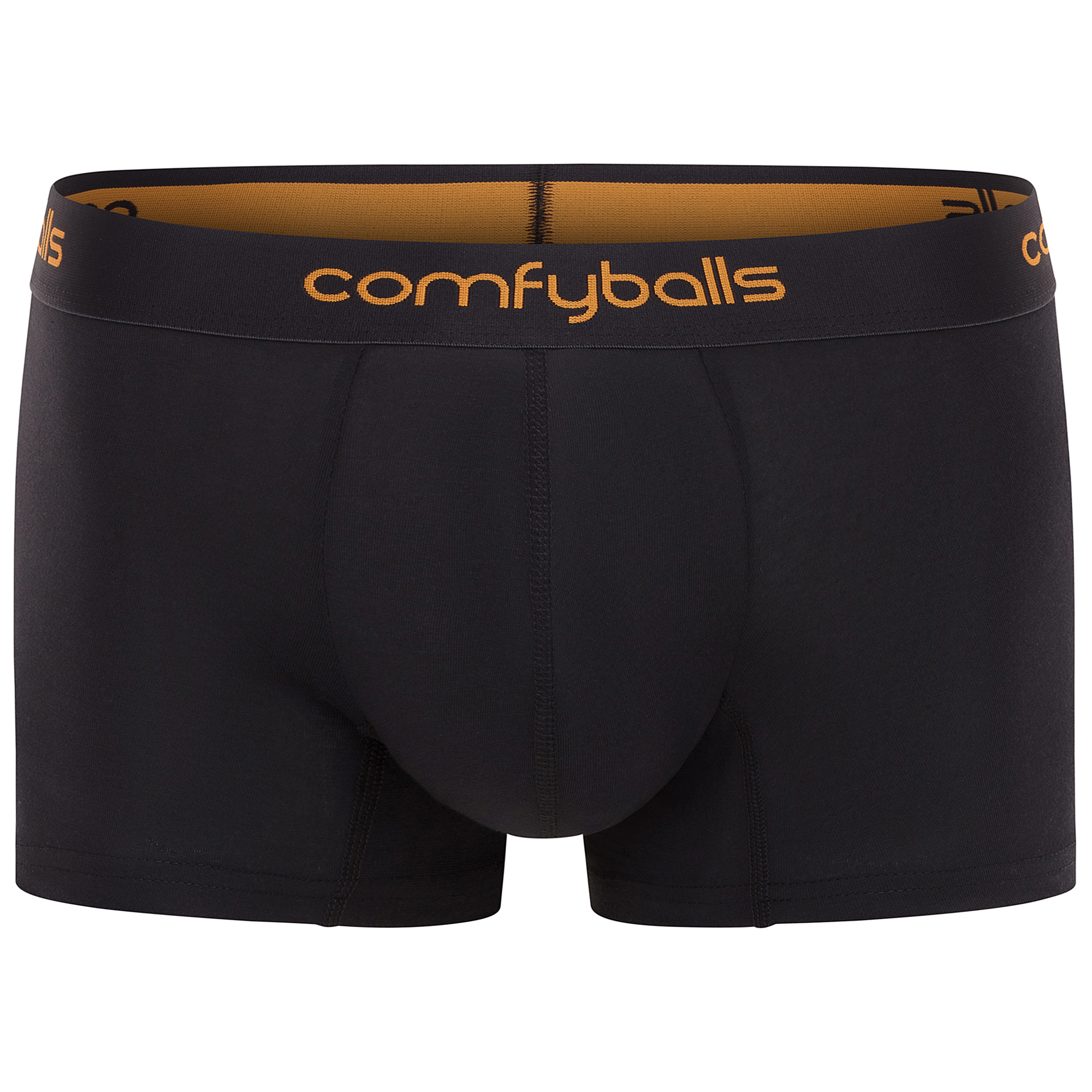 Comfyballs Cotton Regular Charcoal Orange Boxer front Cotton Regular Charcoal Orange Boxer Front