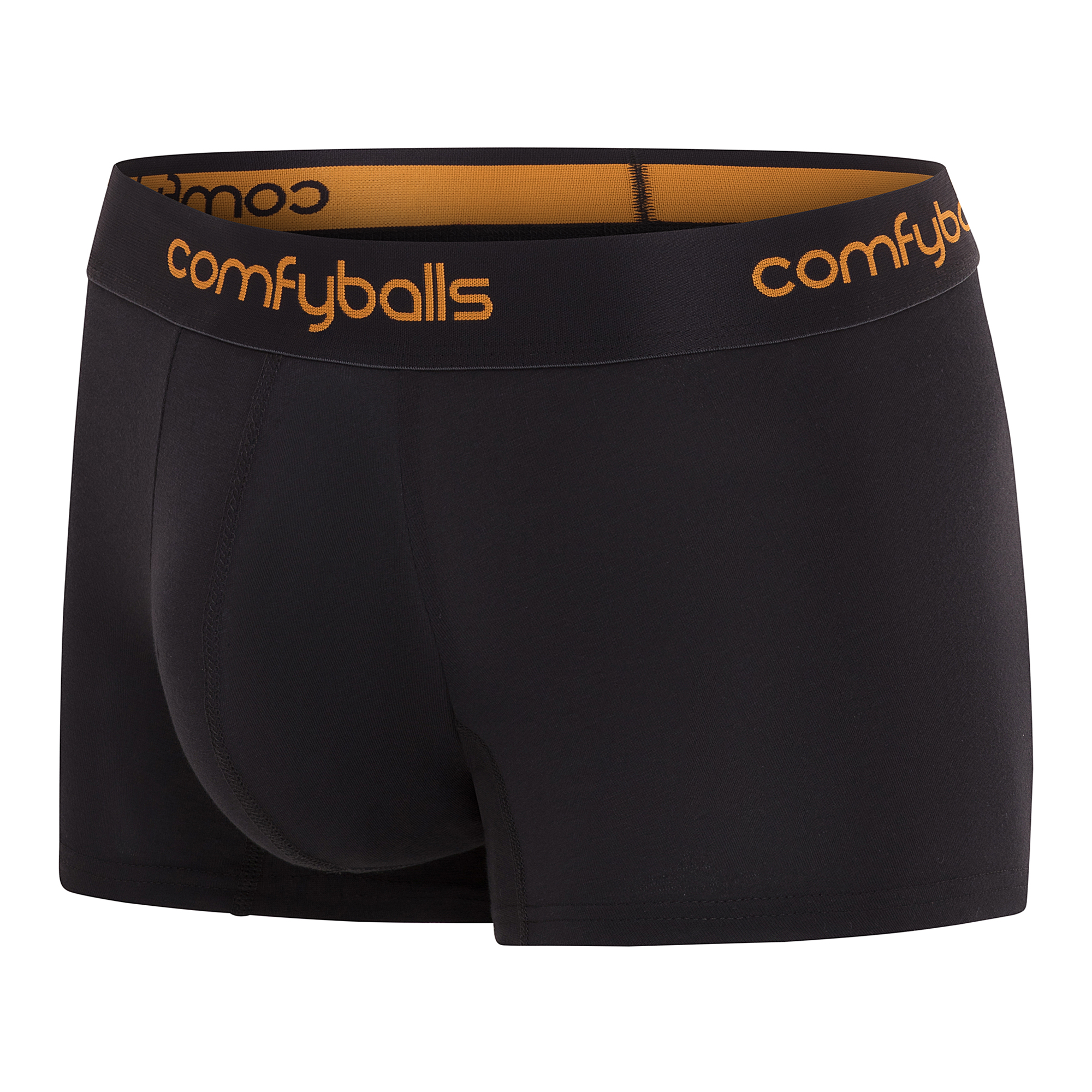 Comfyballs Cotton Regular Charcoal Orange Boxer side Cotton Regular Charcoal Orange Boxer Side