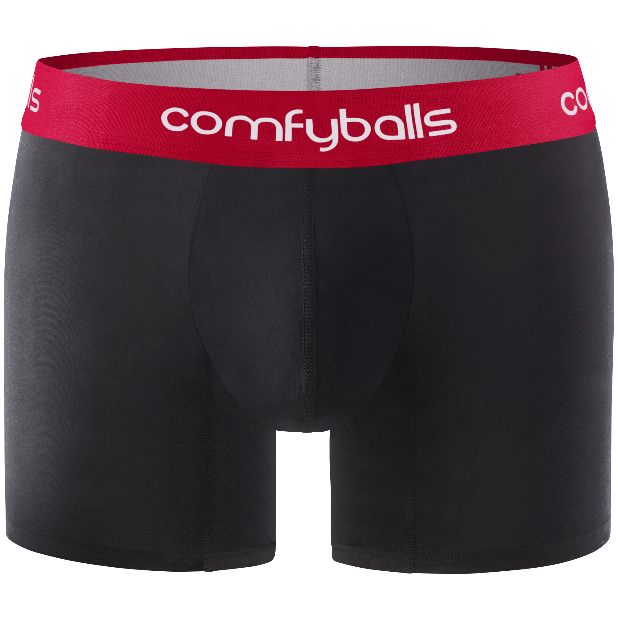 Cotton Long Black Red Boxer Black/Red Boxer Front Cotton Long Black Red Boxer