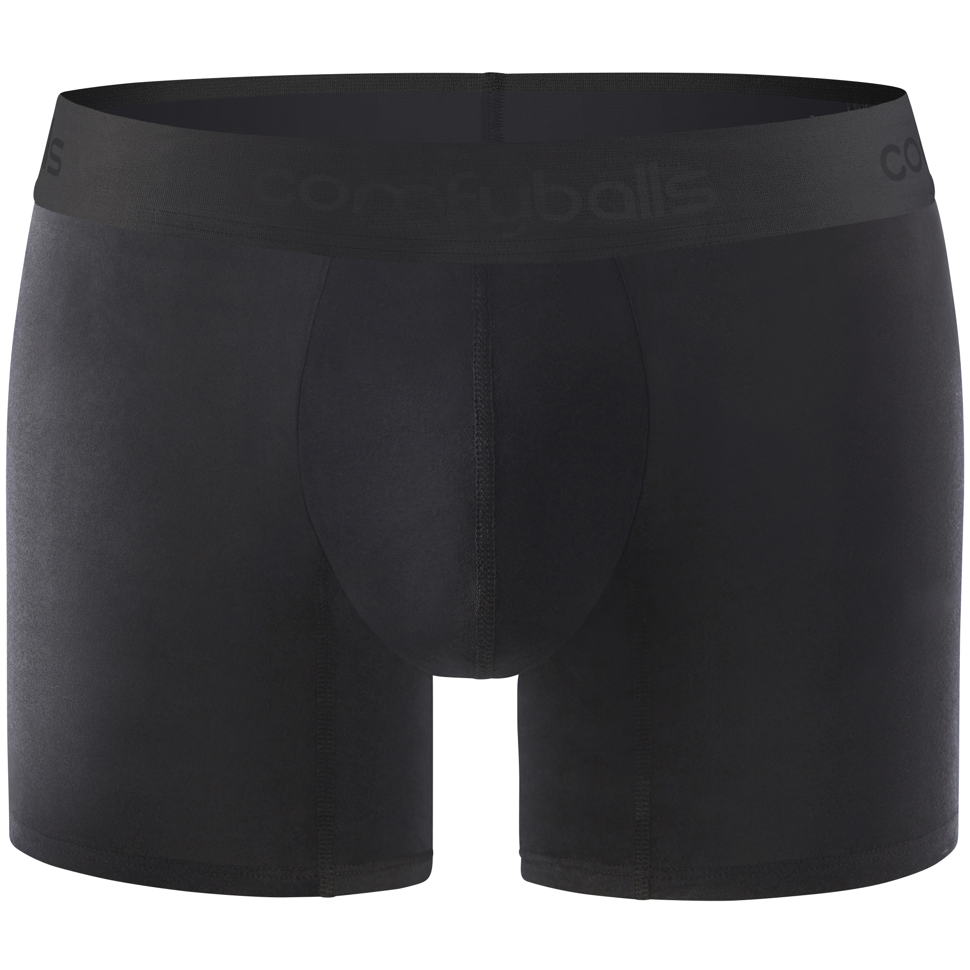 Comfyballs Cotton Long Ghost Black Boxer Front