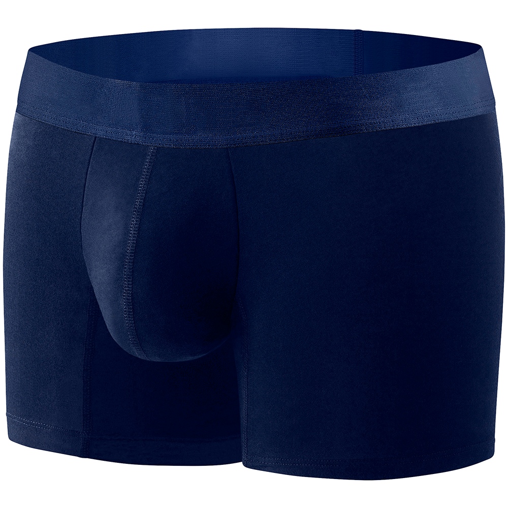 Comfyballs Cotton Long Navy No Show Logo Boxer Side Comfyballs Cotton Long Navy No Show Logo Boxer Side