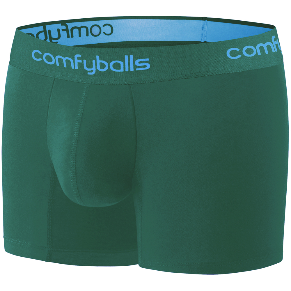 Comfyballs Cotton Long Spruce Green Boxer Side Comfyballs Cotton Long Spruce Green Boxer Side
