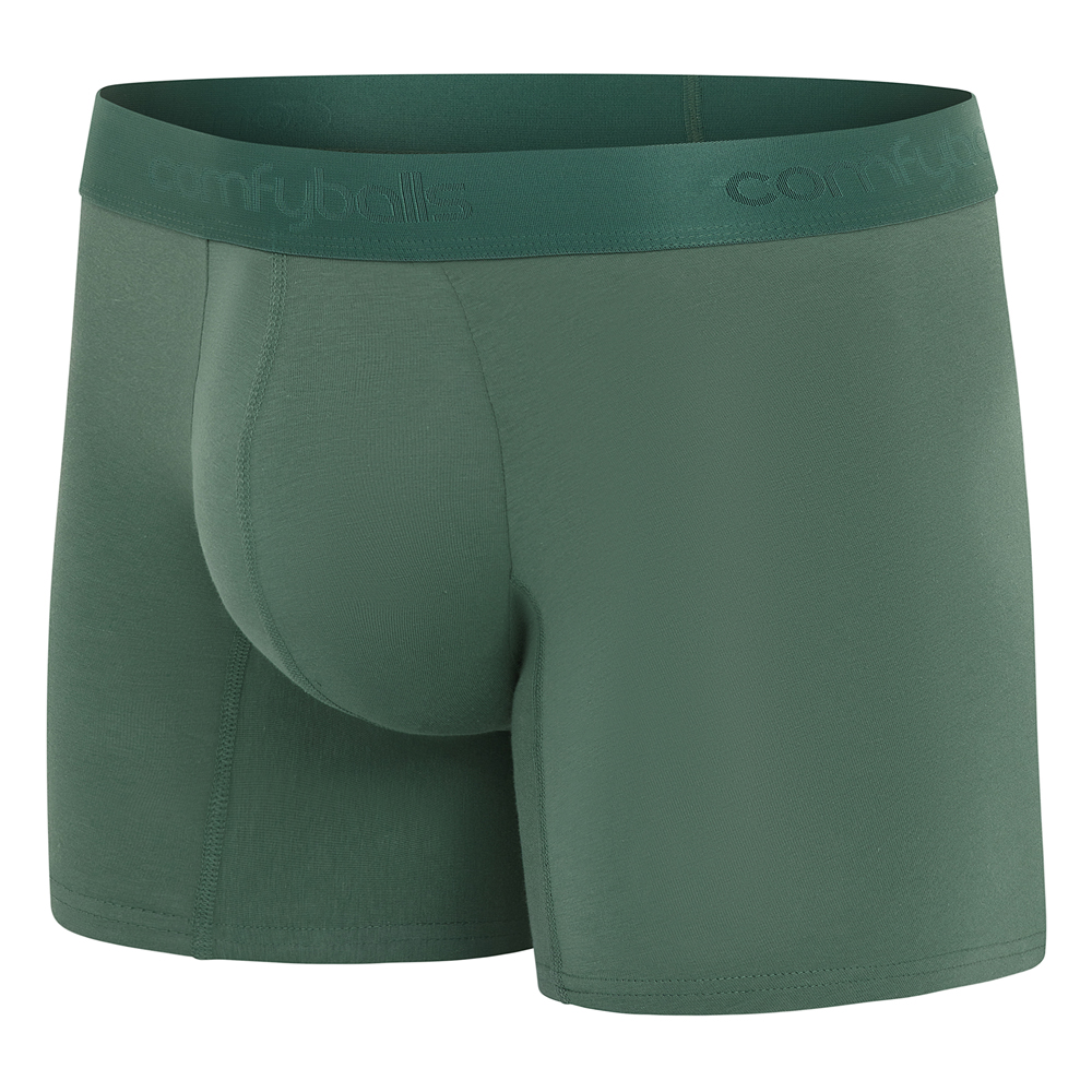 Comfyballs Cotton Long Ghost Moss Boxer Side Comfyballs Cotton Long Ghost Moss Boxer Side