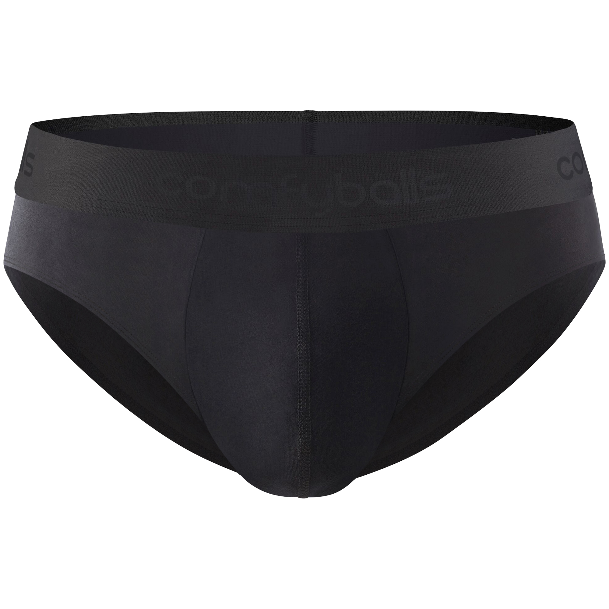 Comfyballs Cotton Ghost Black Brief (2 Pack) Front Comfyballs Cotton Ghost Black Brief (2 Pack) Front