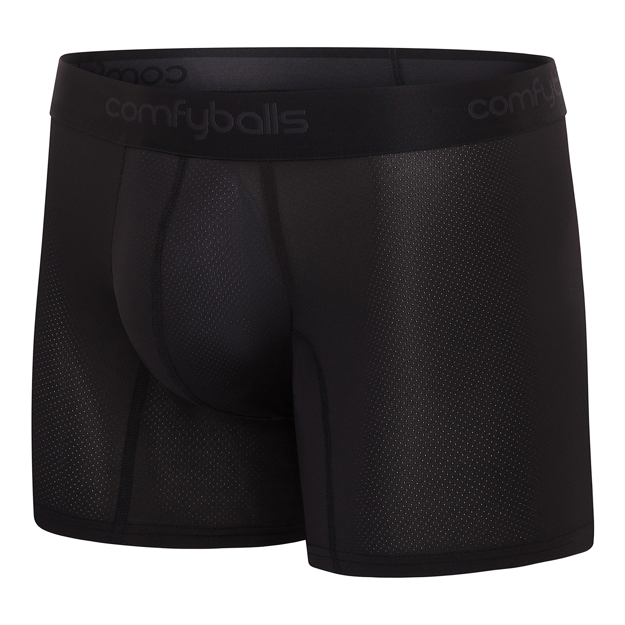 Comfyballs Performance Superlight Long Black Boxer Side Comfyballs Performance Superlight Long Black Boxer Side